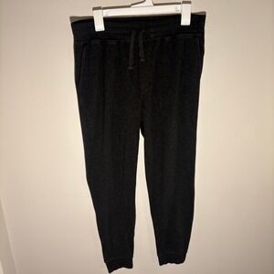 Faherty Brand Whitewater Joggers Mens Medium Charcoal Black Organic Cotton Blend